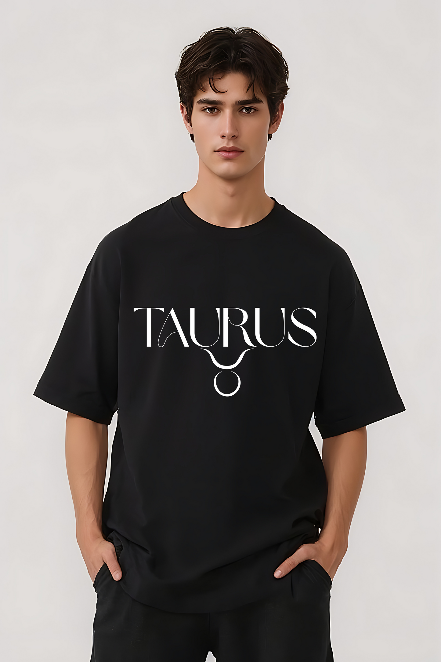 TAURUS OVERSIZED TEE BLACK