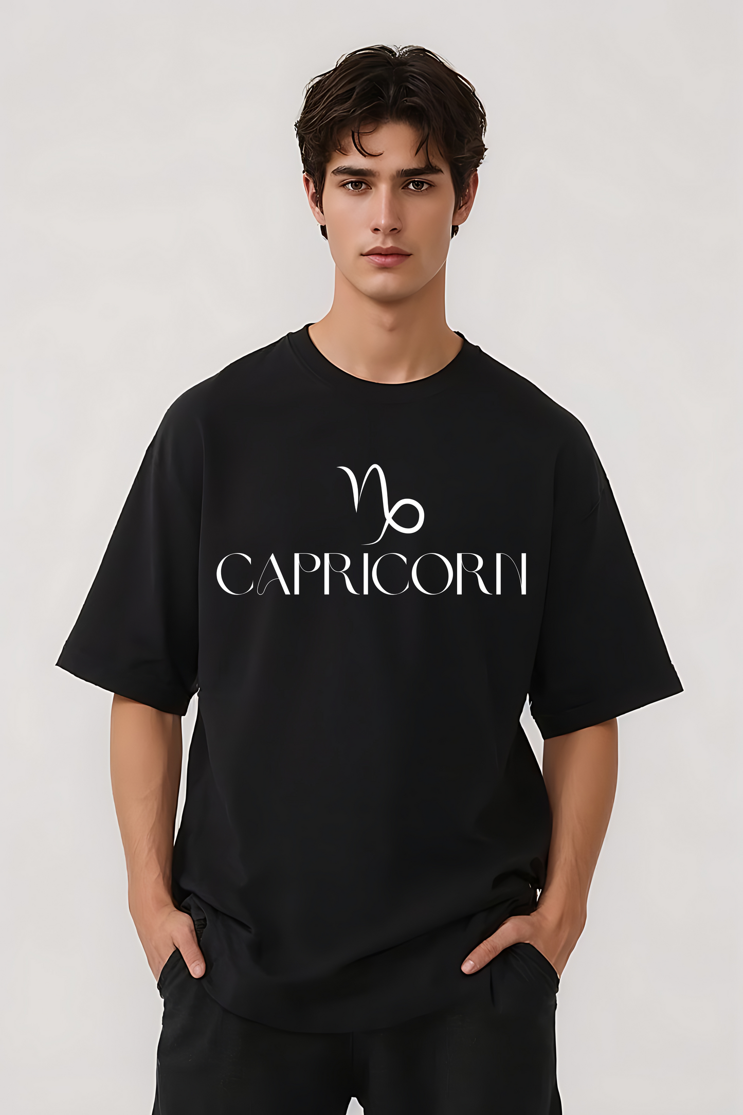 CAPRICORN OVERSIZED TEE BLACK