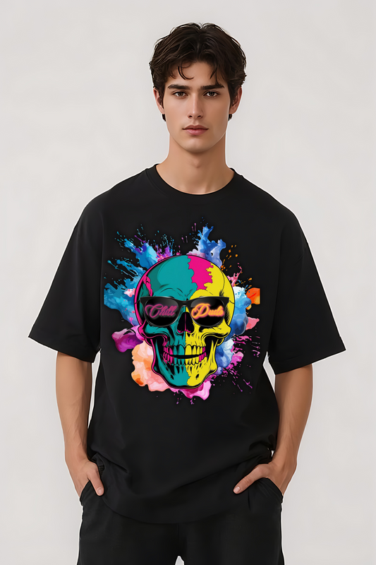 CHILL DUDE OVERSIZED TEE BLACK