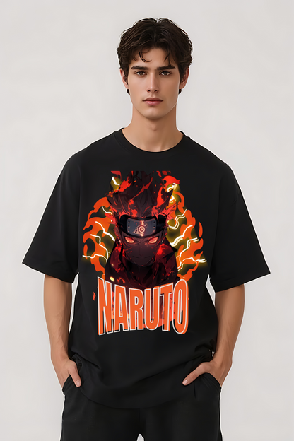 NARUTO NINETAIL OVERSIZED TEE BLACK