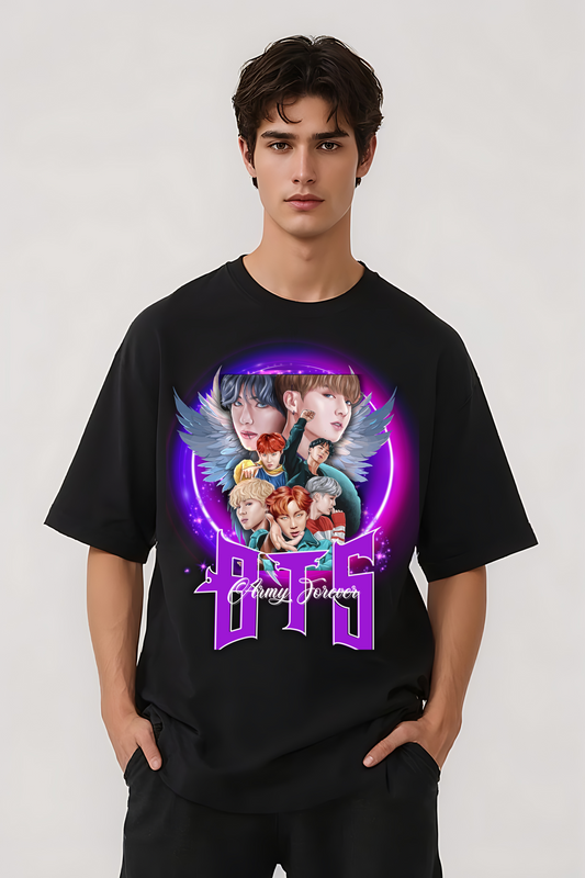 BTS ARMY FOREVER OVERSIZED TEE BLACK