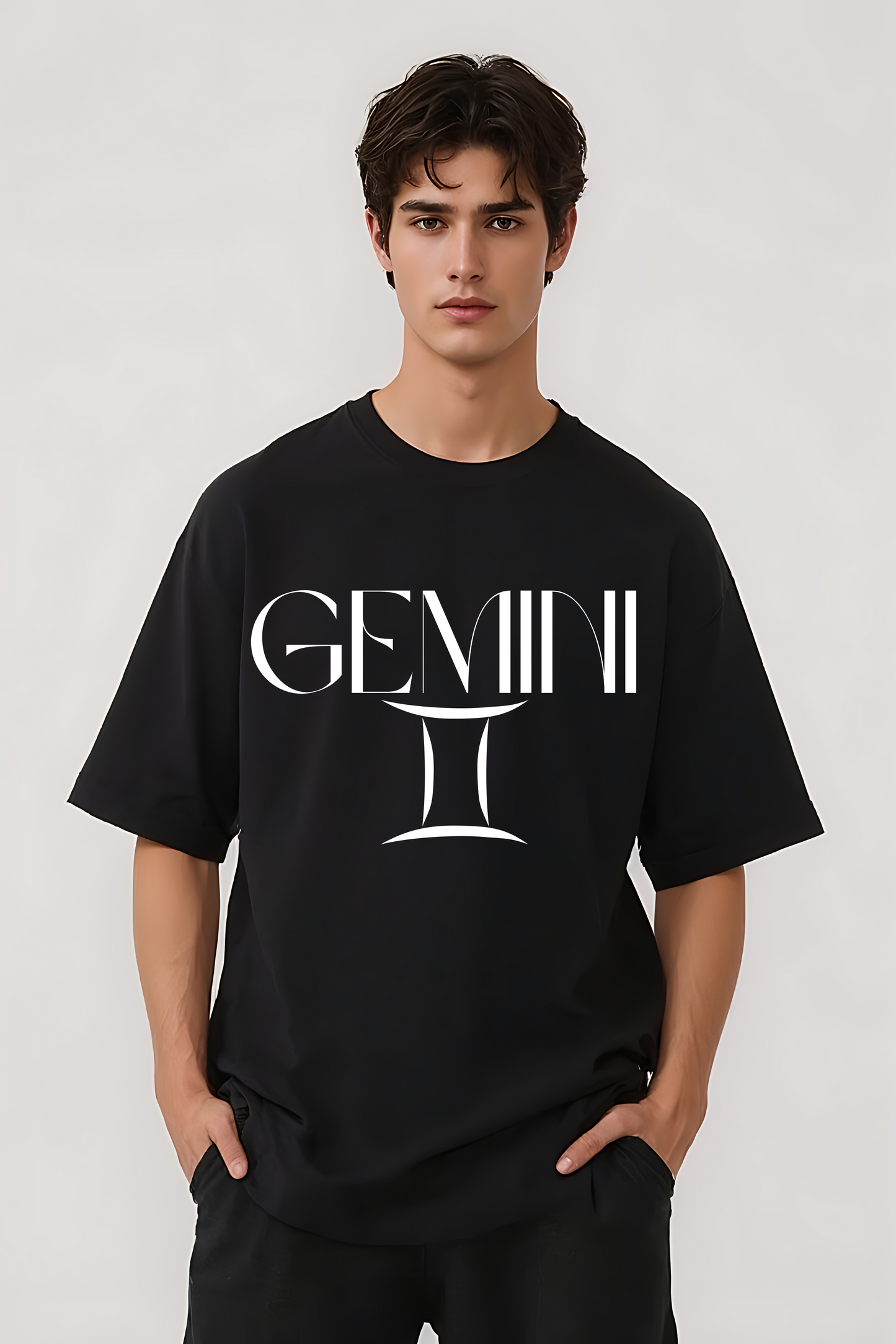 GEMINI OVERSIZED TEE BLACK