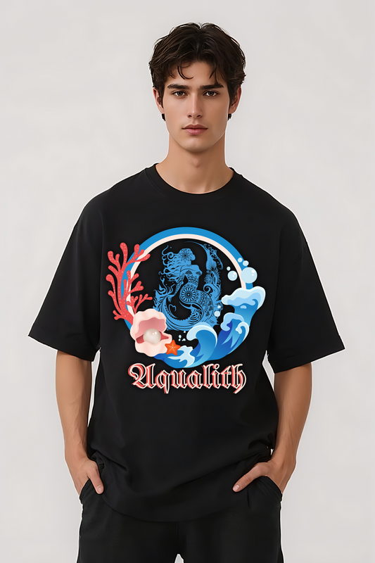 AQUALITH OVERSIZED TEE BLACK