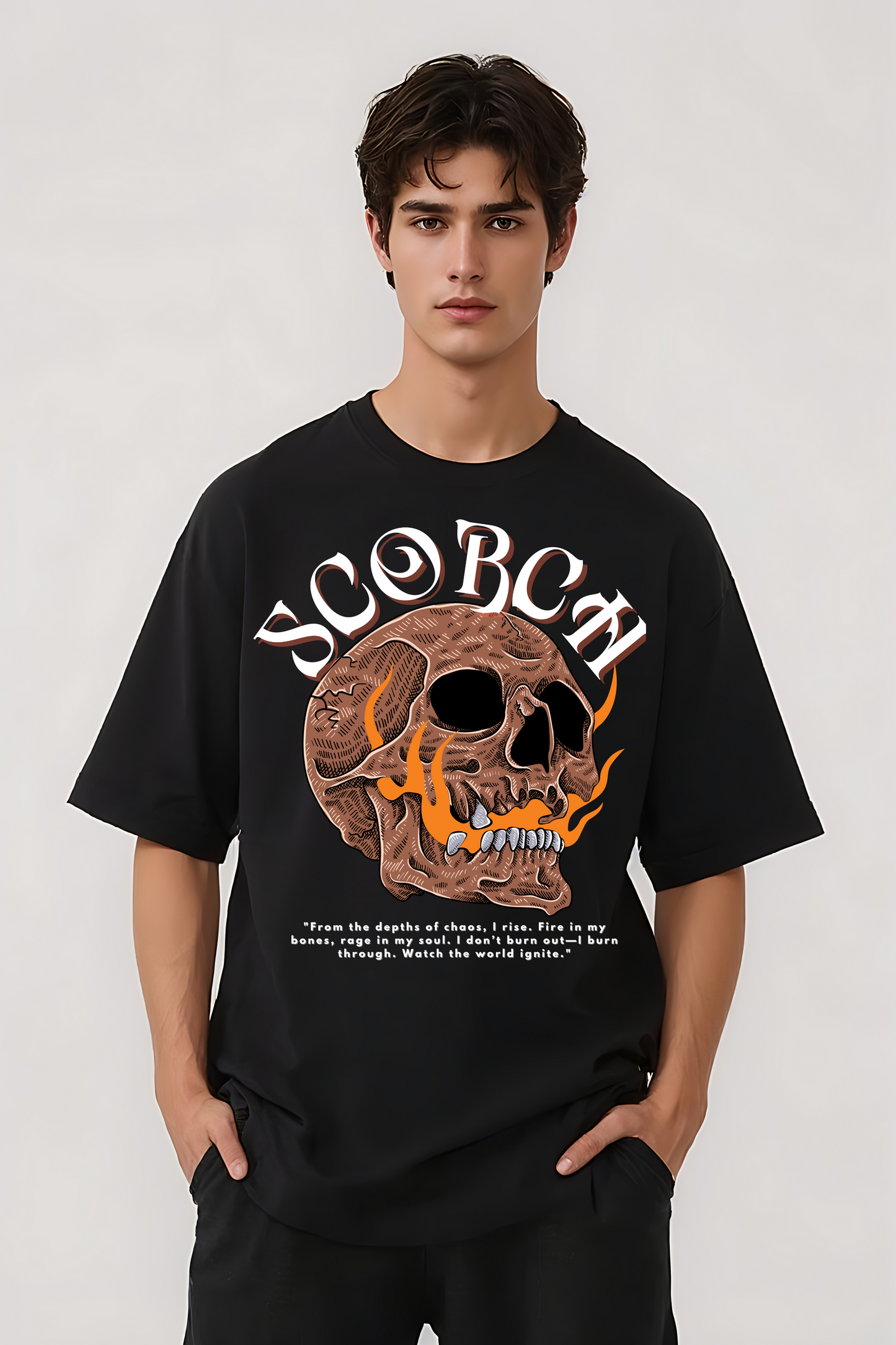 SCORCH OVERSIZED TEE BLACK