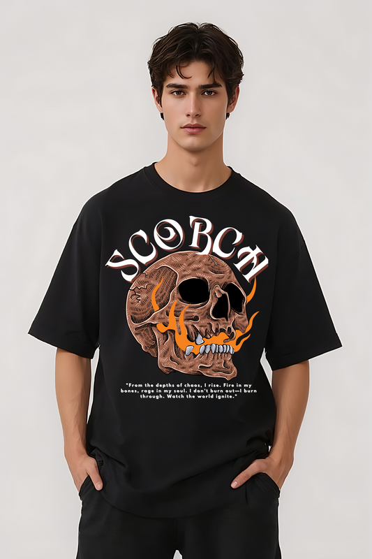 SCORCH OVERSIZED TEE BLACK
