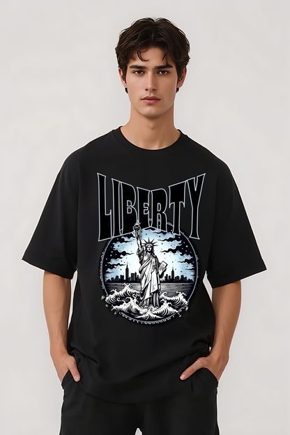 LIBERTY OVERSIZED TEE BLACK