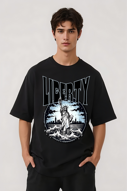LIBERTY OVERSIZED TEE BLACK