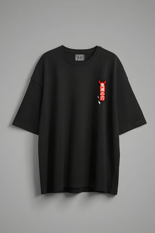 DEMON SLAYER OVERSIZED T-SHIRT BLACK