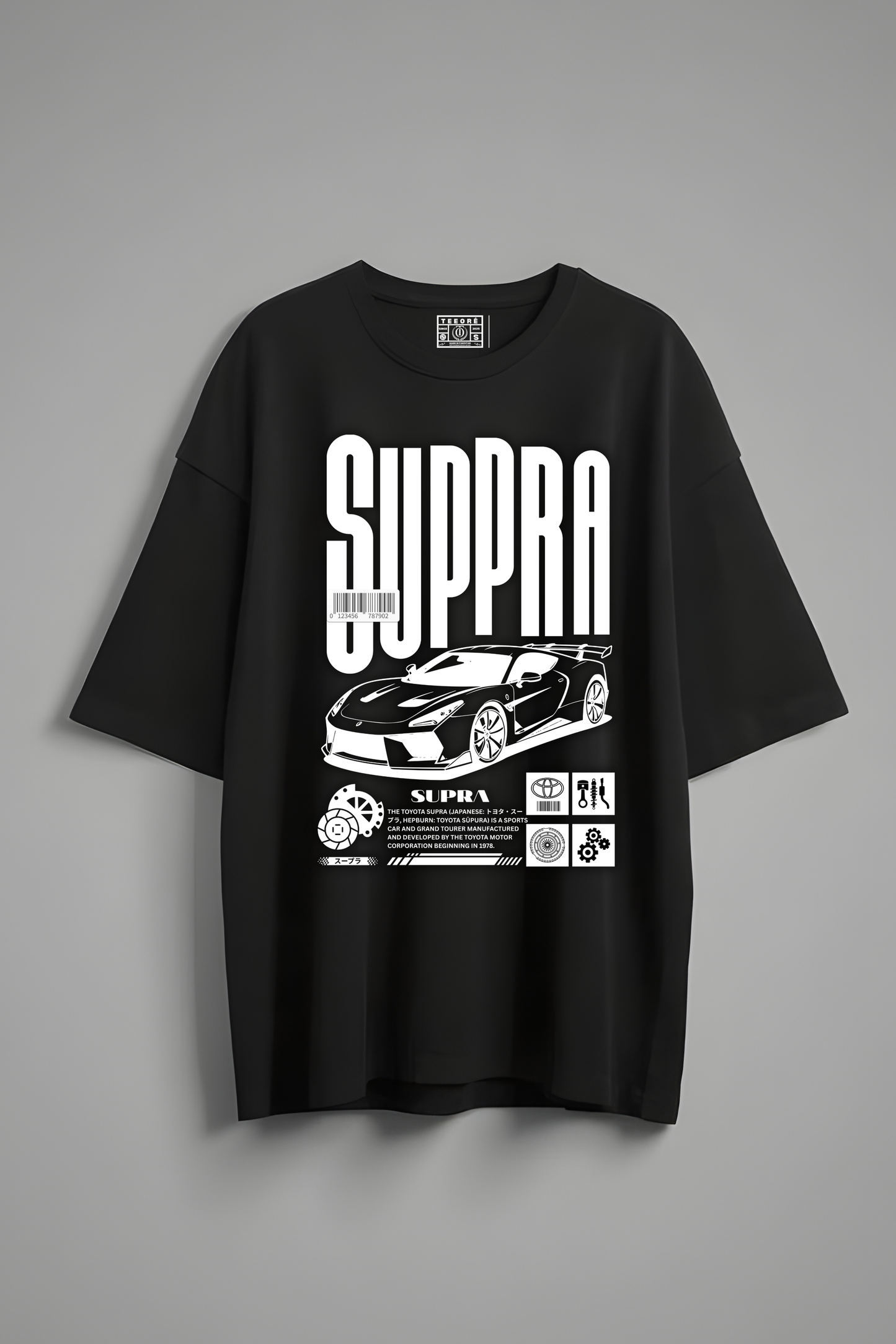 SUPRA OVERSIZED T-SHIRT BLACK