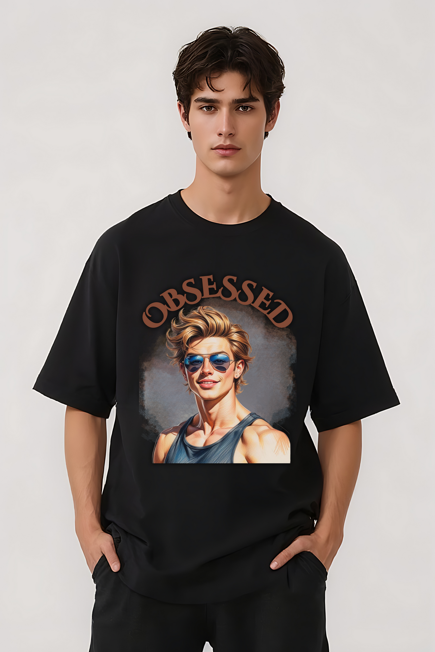 OBSESSED OVERSIZED TEE BLACK