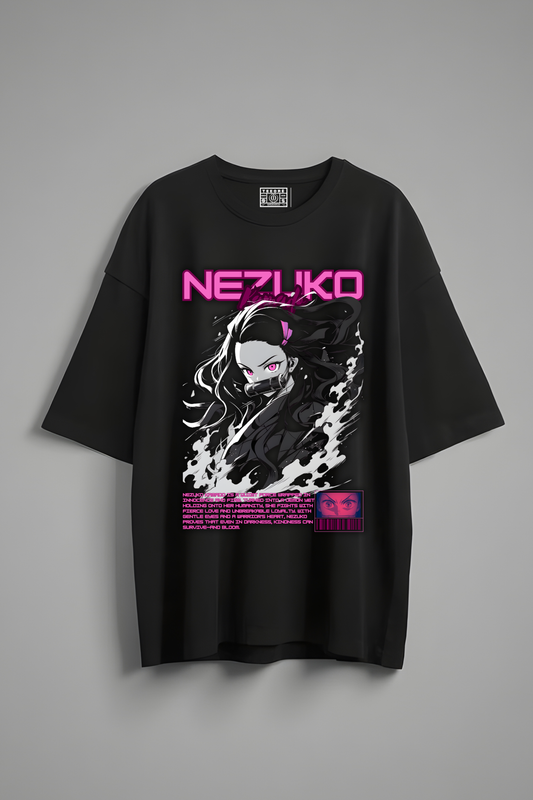 NEZUKO KAMADO OVERSIZED T-SHIRT BLACK