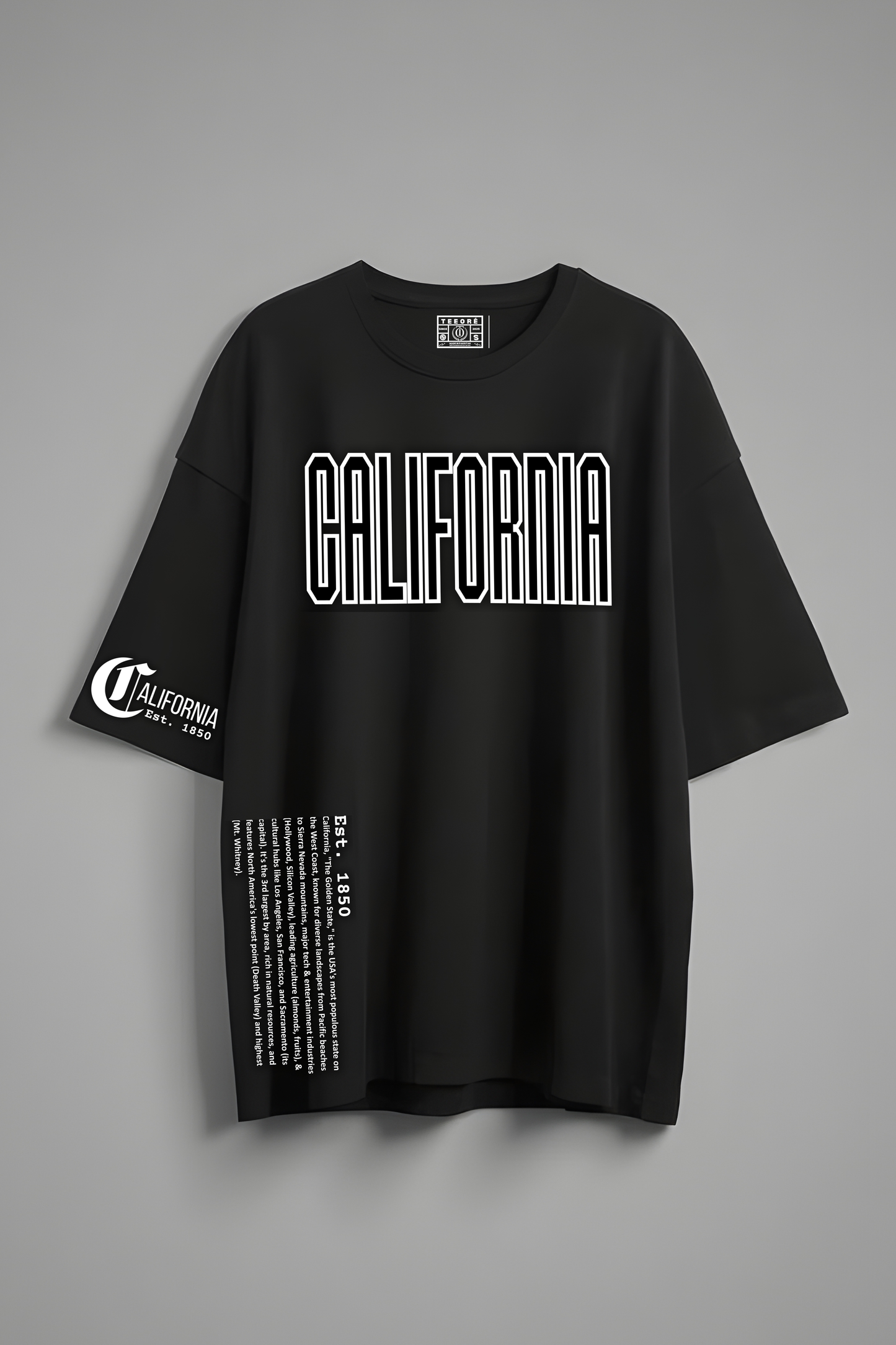 CALIFORNIA OVERSIZED T-SHIRT BLACK