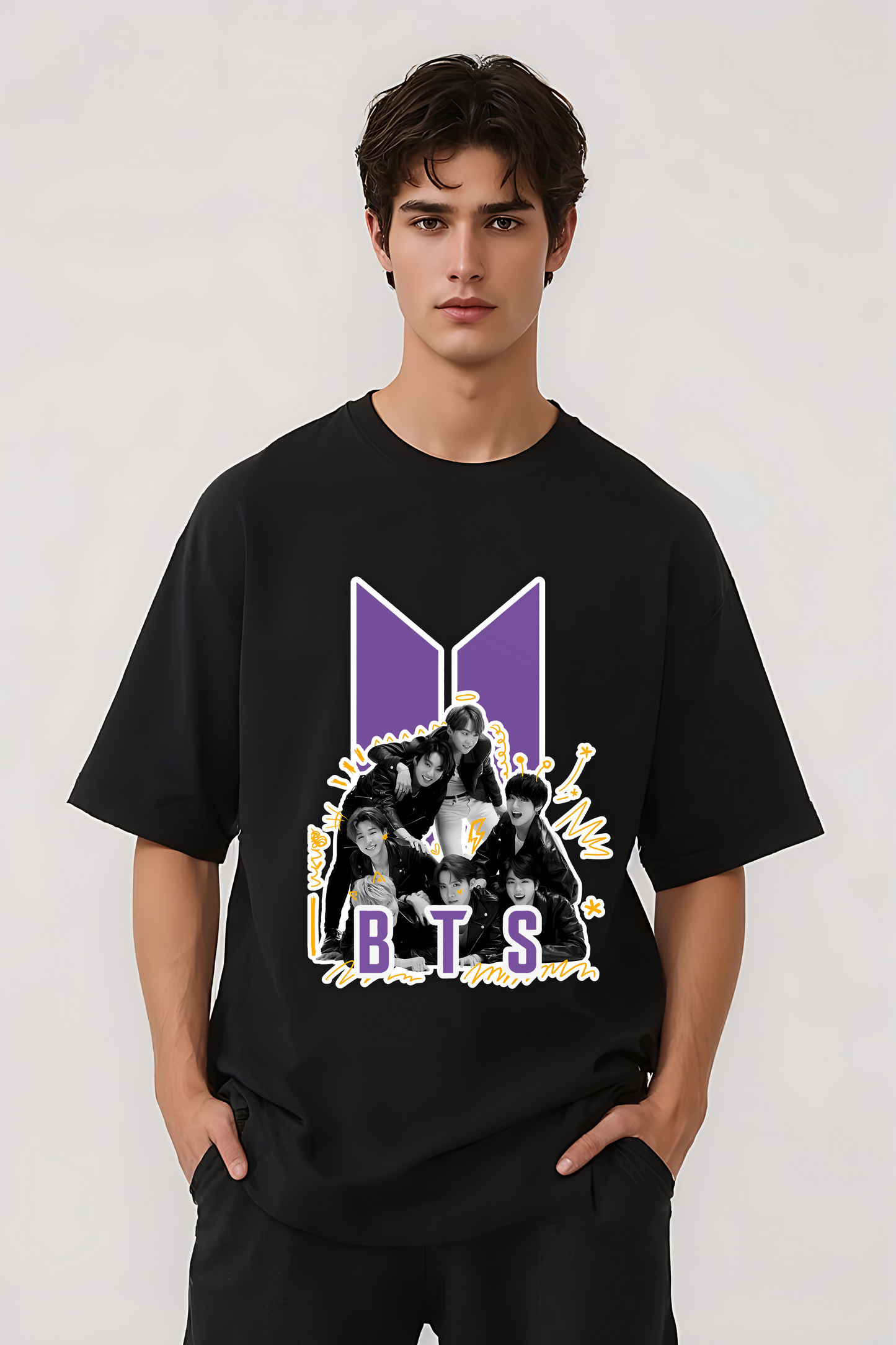 BTS ARMY OVERSIZED TEE BLACK