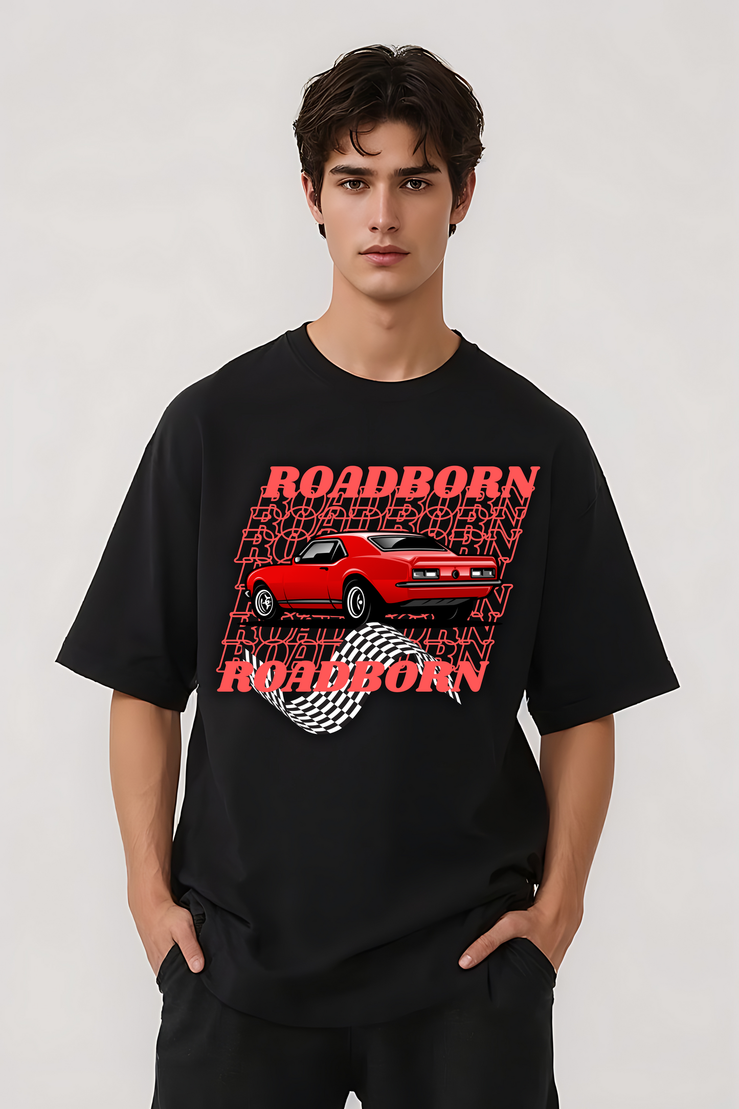 ROADBORN OVERSIZED TEE BLACK