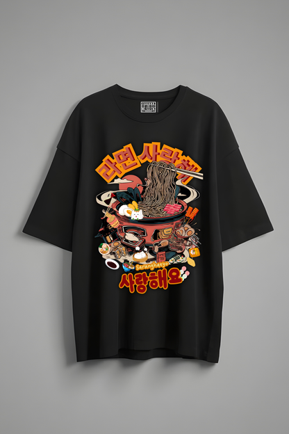 RAMEN HOTPOT OVERSIZED T-SHIRT BLACK