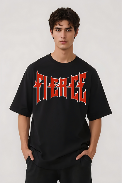 FIERCE OVERSIZED TEE BLACK