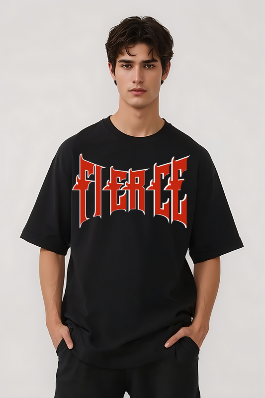 FIERCE OVERSIZED TEE BLACK