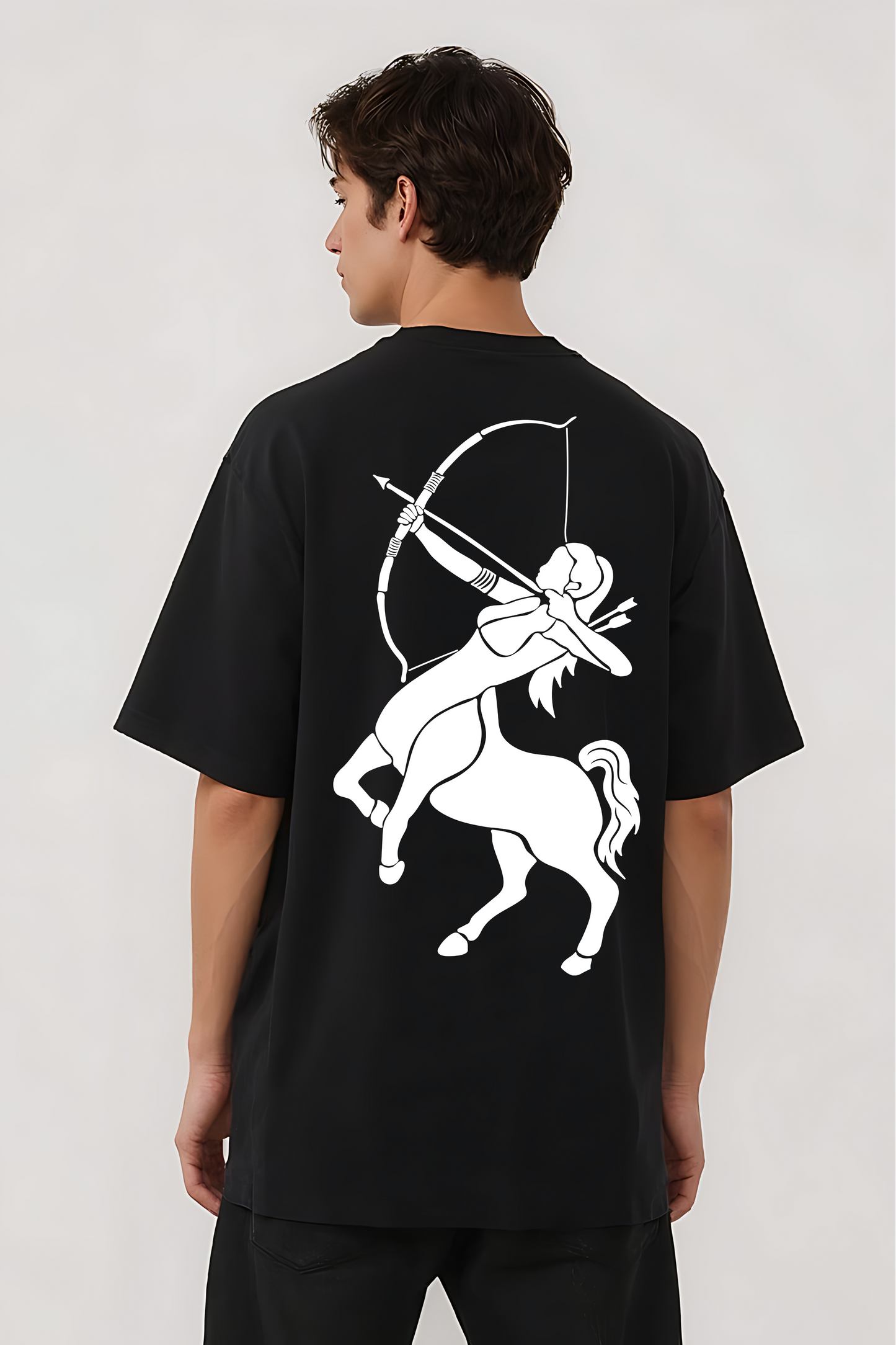 SAGITTARIUS OVERSIZED TEE BLACK
