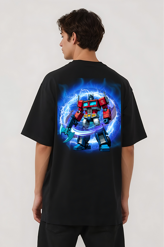 OPTIMUS PRIME OVERSIZED TEE BLACK