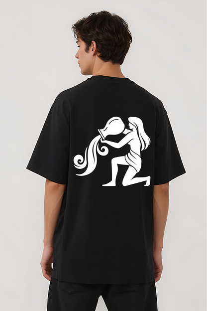 AQUARIUS OVERSIZED TEE BLACK