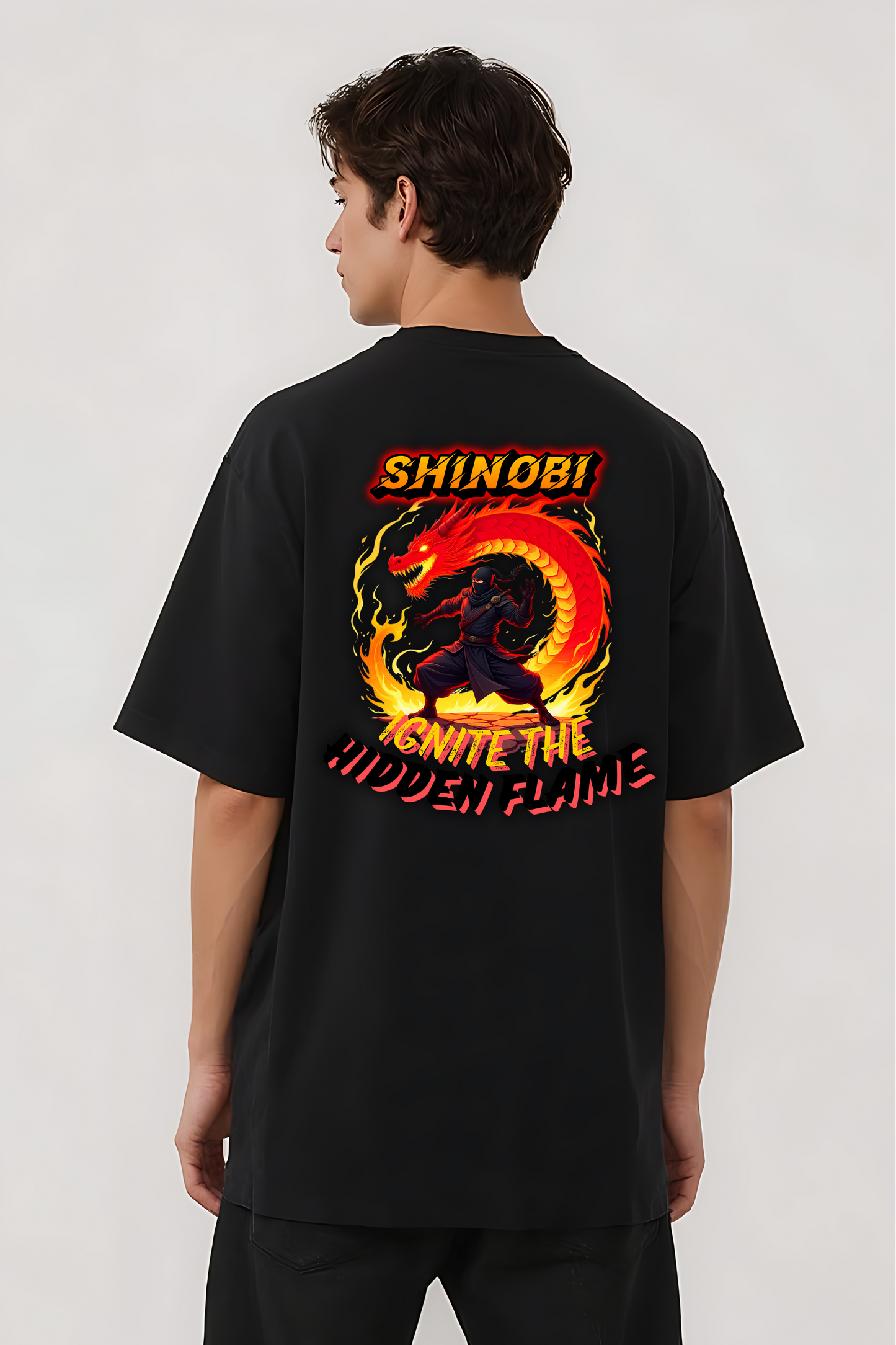 SHINOBI OVERSIZED TEE BLACK