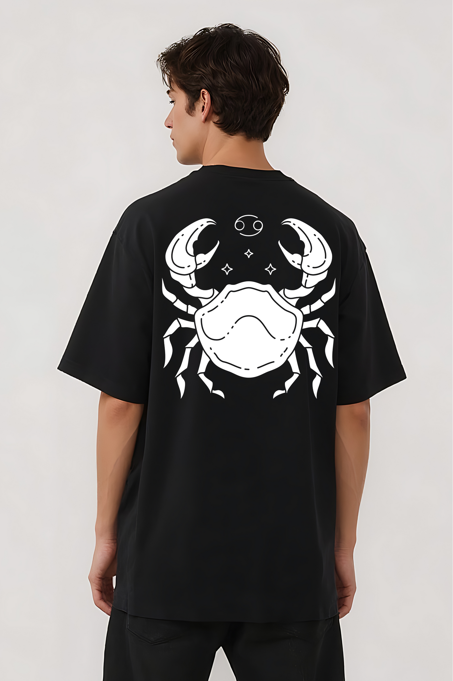 CANCER OVERSIZED TEE BLACK