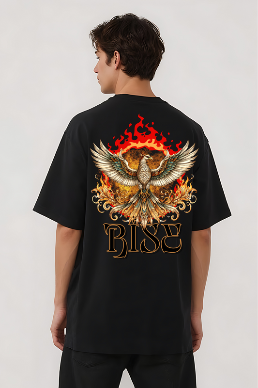 RISE OVERSIZED TEE BLACK