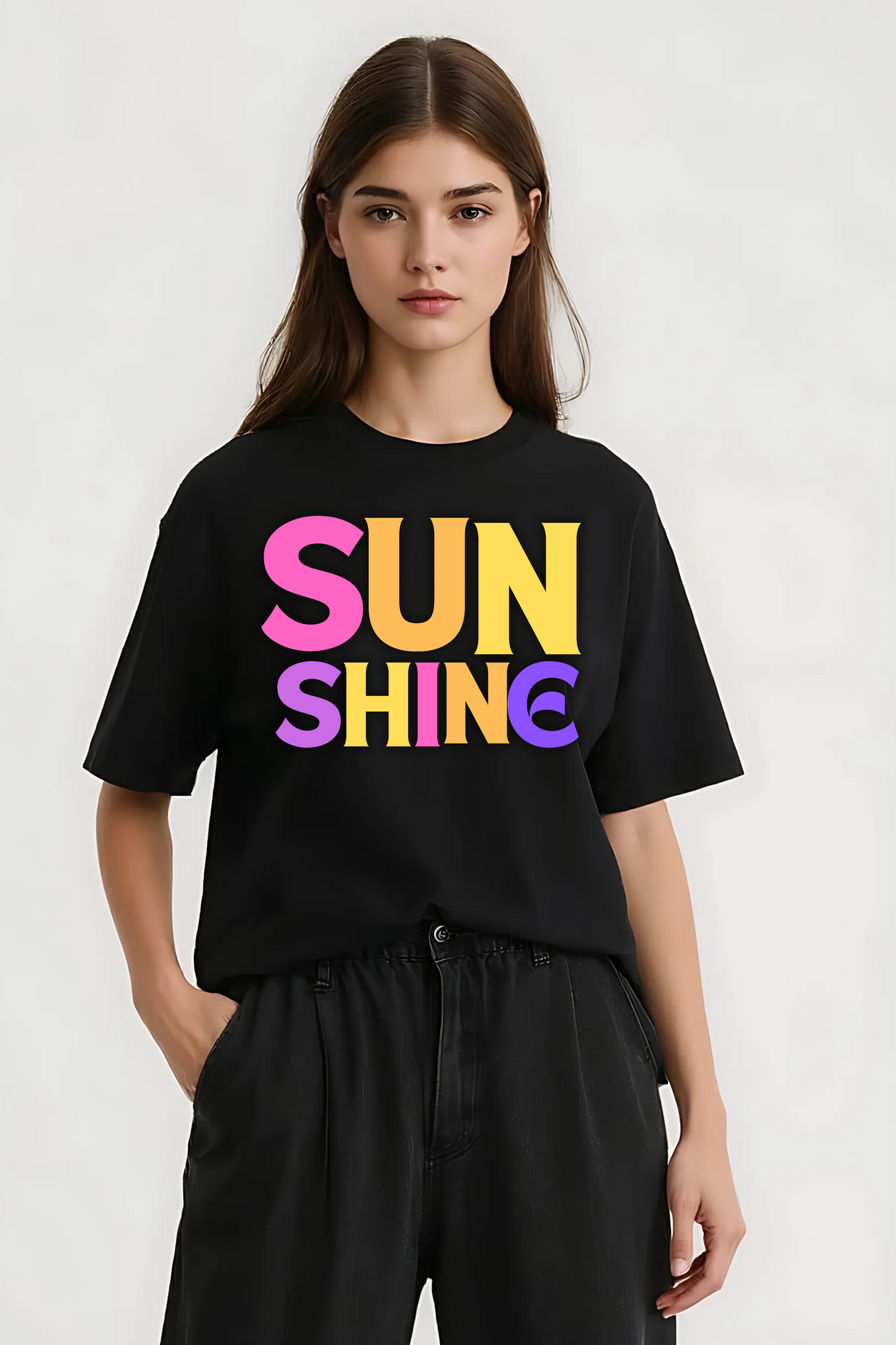 SUNSHINE OVERSIZED TEE BLACK