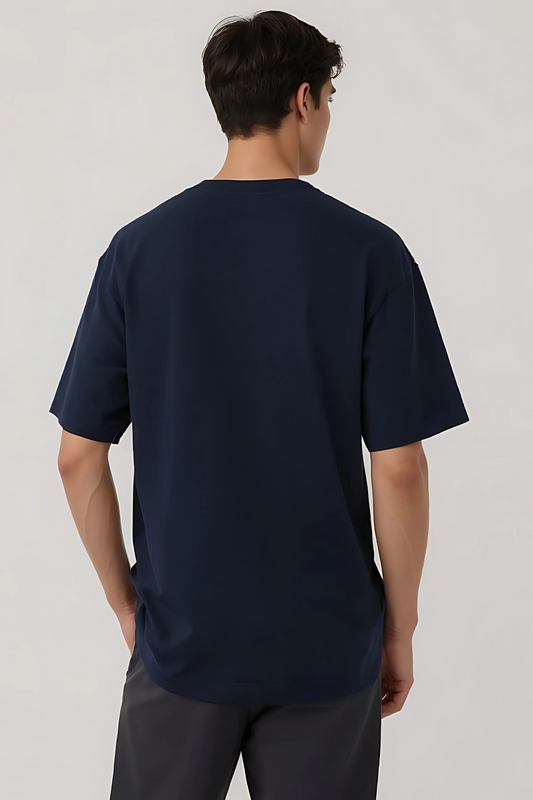 BE USELESS OVERSIZED TEE NAVY-BLUE