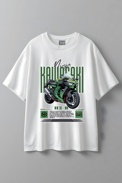KAWASAKI NINJA OVERSIZED T-SHIRT WHITE