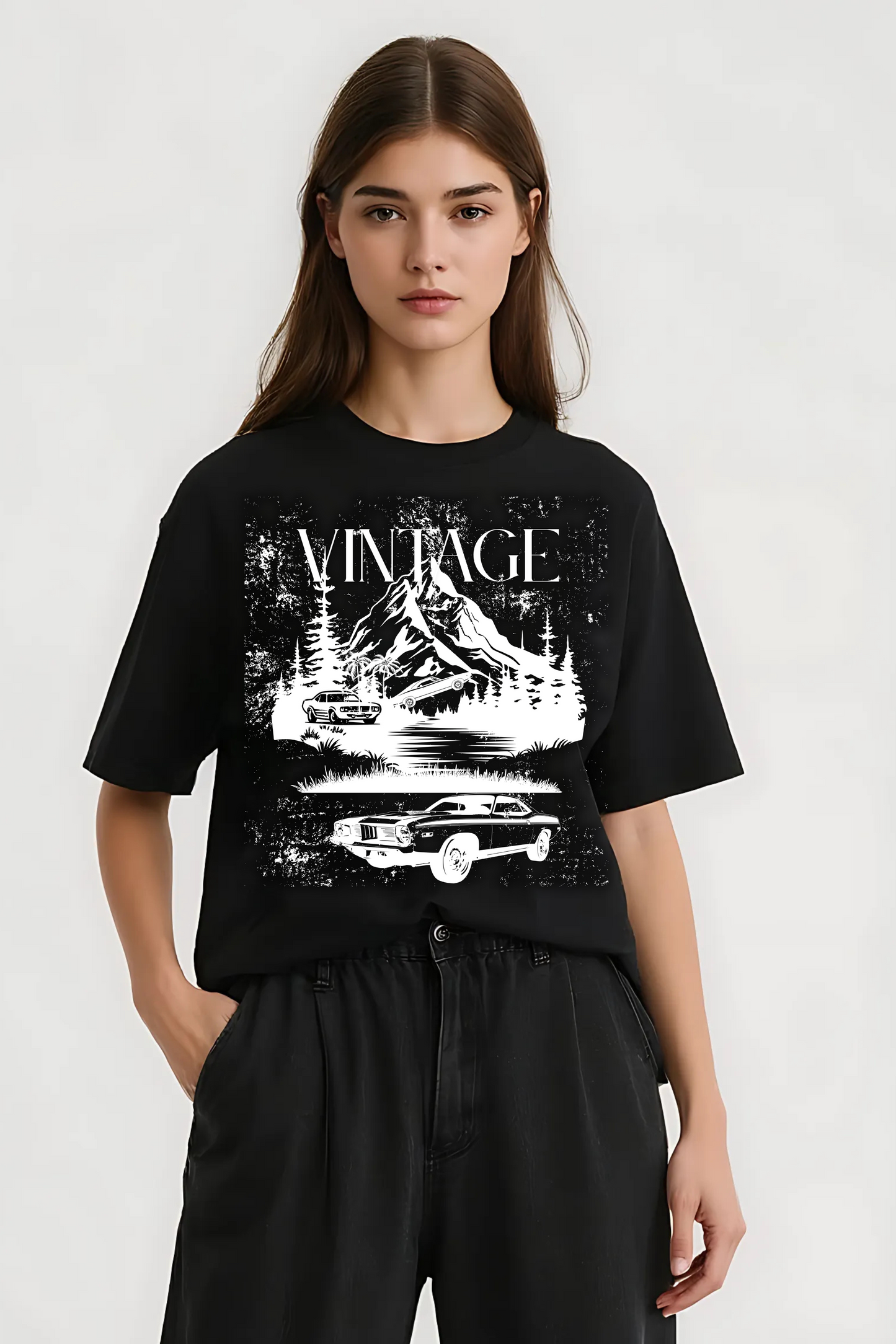VINTAGE OVERSIZED TEE BLACK