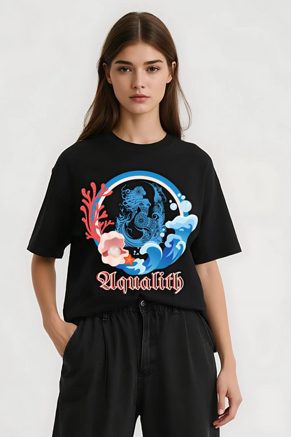 AQUALITH OVERSIZED TEE BLACK
