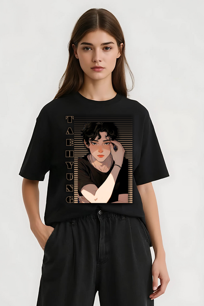 TAEHYUNG OVERSIZED TEE BLACK
