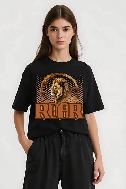 ROAR OVERSIZED TEE BLACK