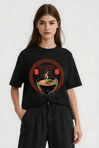 RAMEN OVERSIZED TEE BLACK