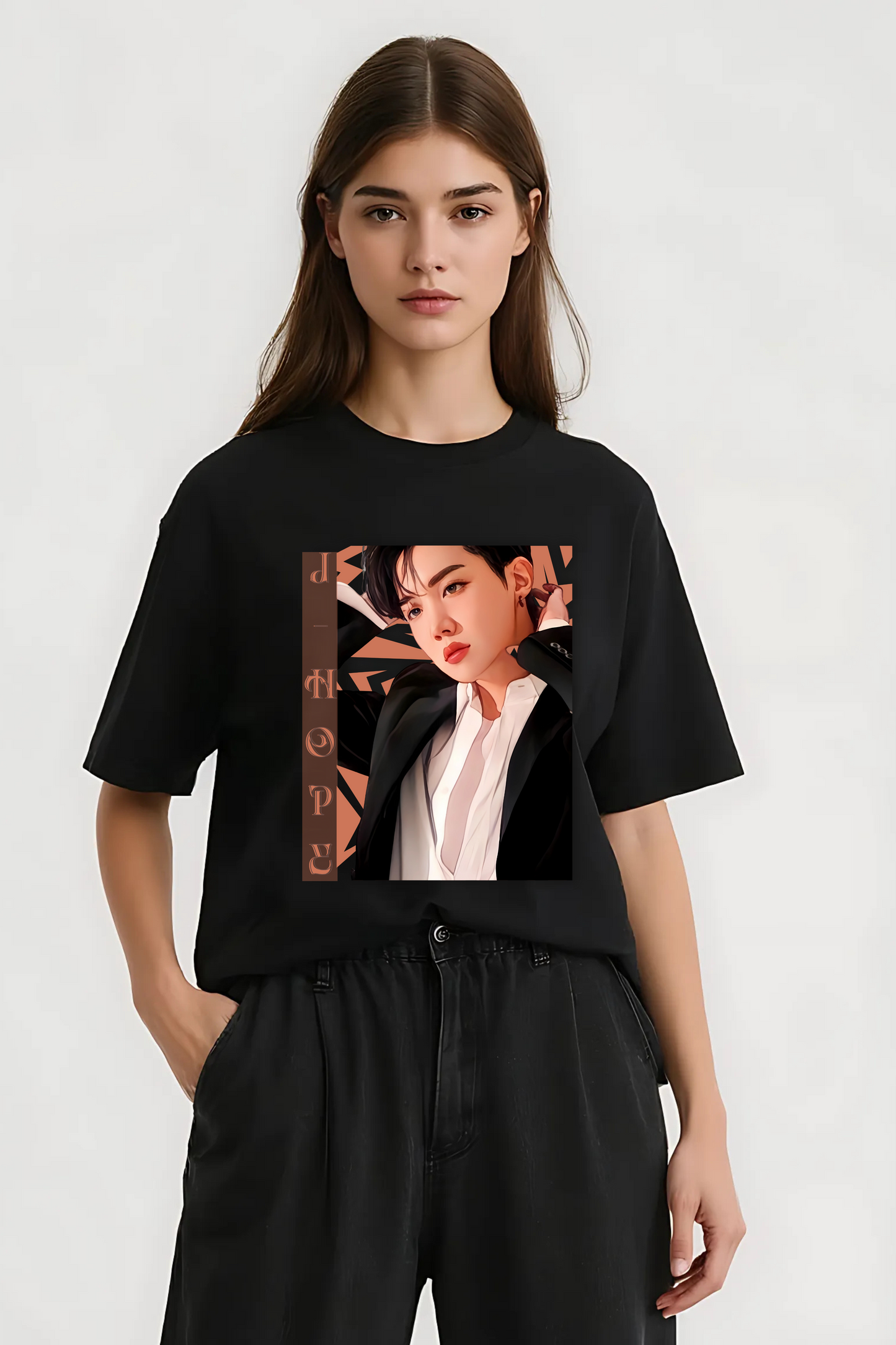 J HOPE OVERSIZED TEE BLACK