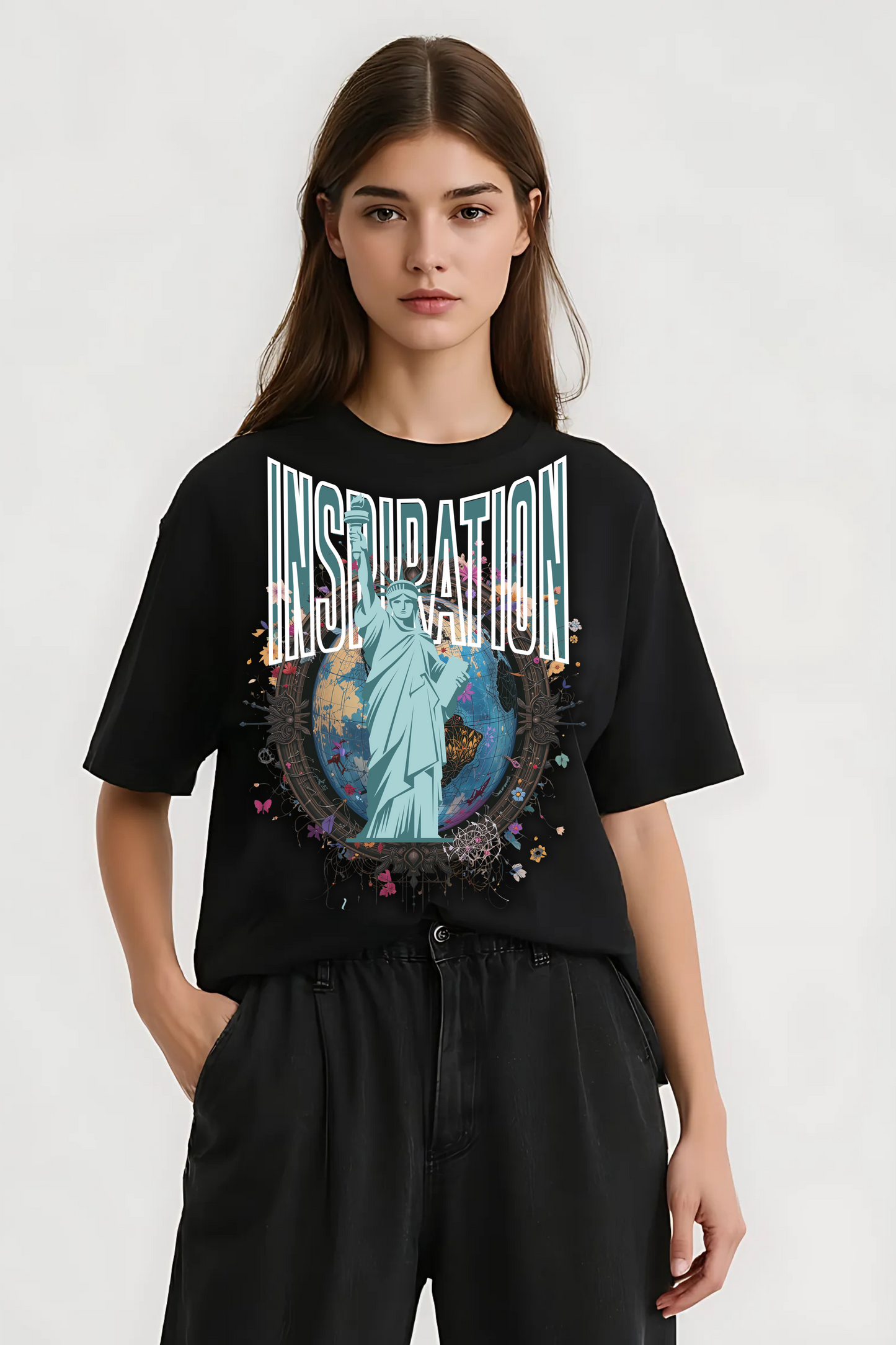 INSPIRATION OVERSIZED TEE BLACK