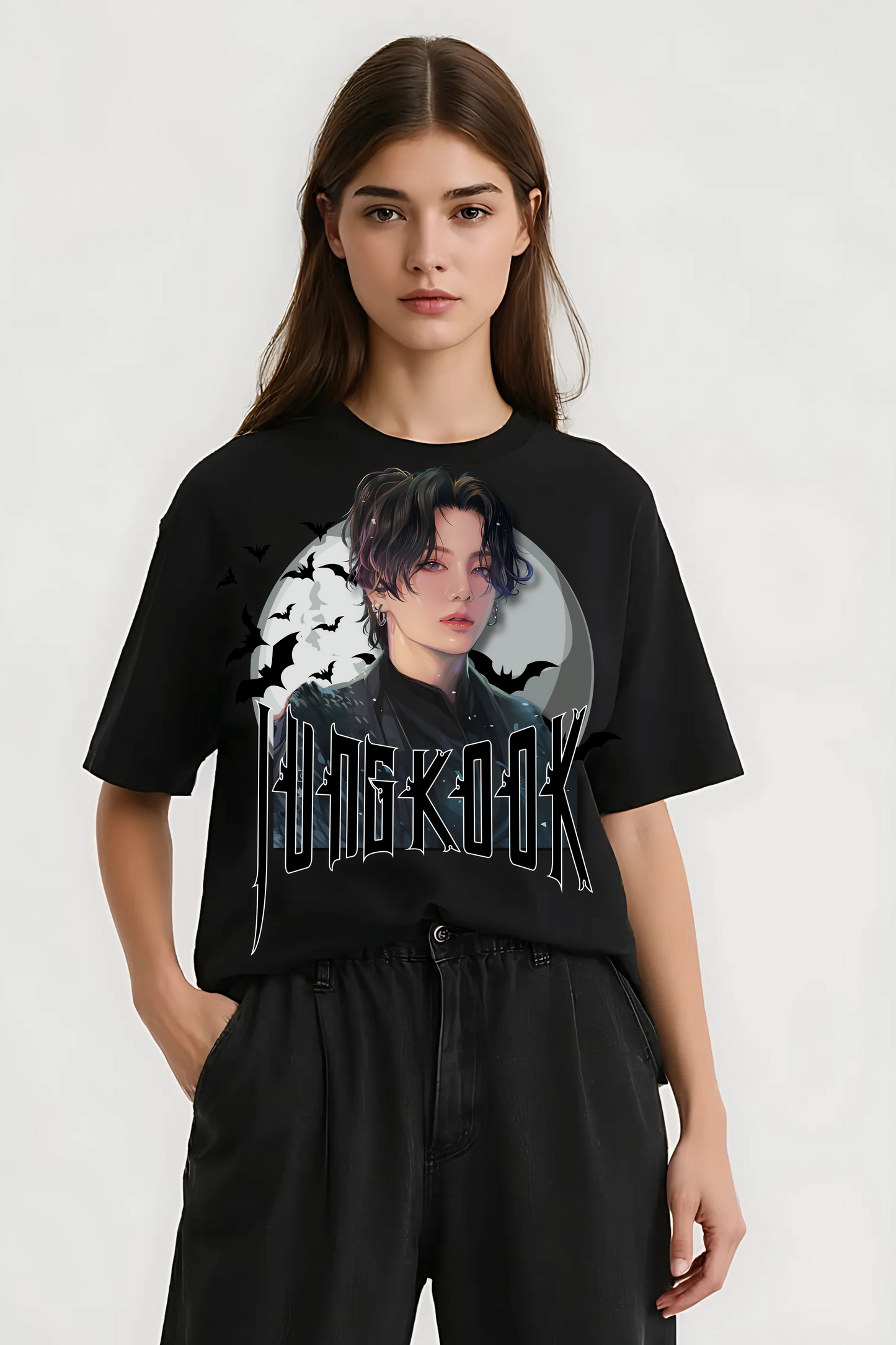 JUNGKOOK OVERSIZED TEE BLACK