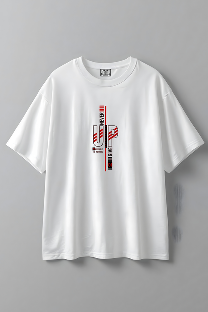 NEVER GIVE UP OVERSIZED T-SHIRT