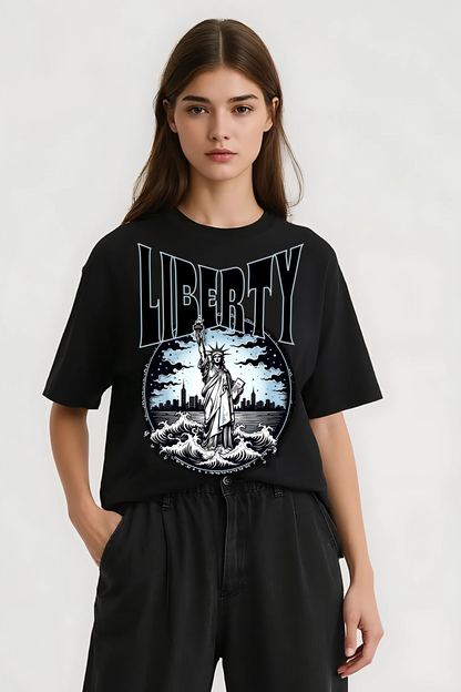LIBERTY OVERSIZED TEE BLACK