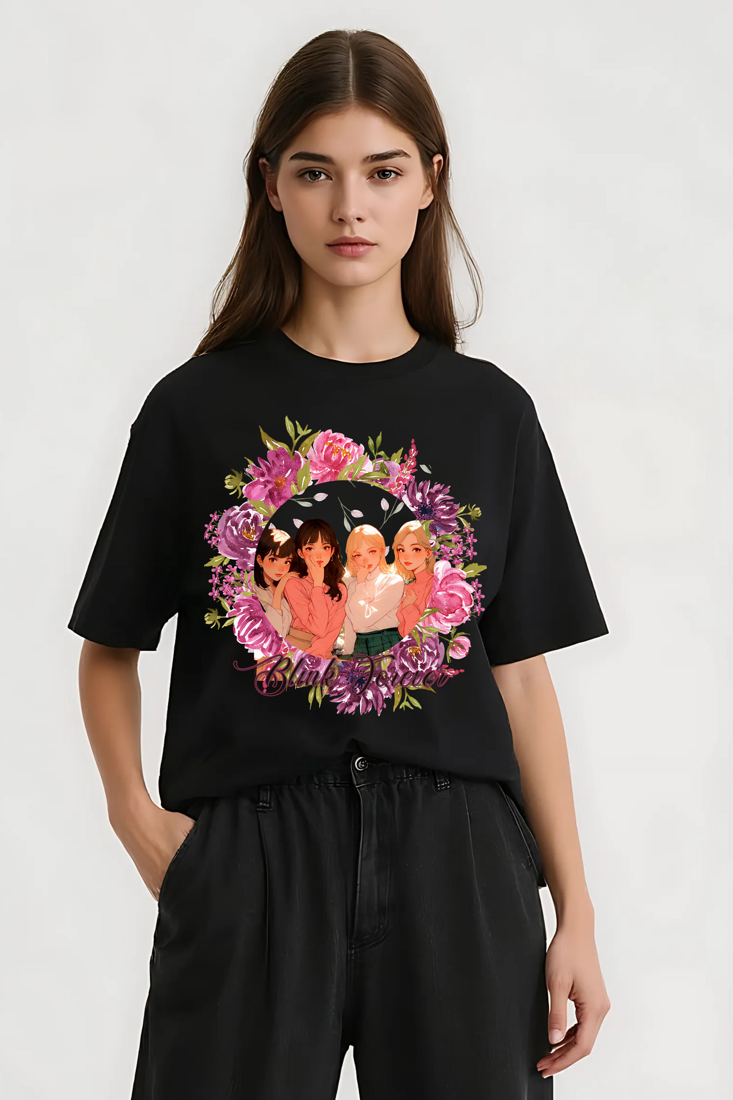 BLACKPINK FOREVER OVERSIZED TEE BLACK