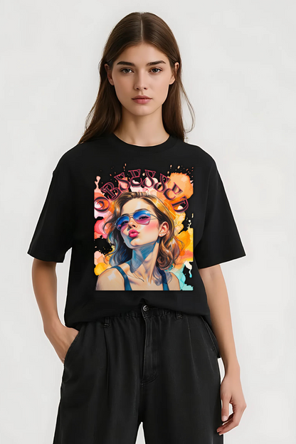 OBSESSED OVERSIZED TEE BLACK