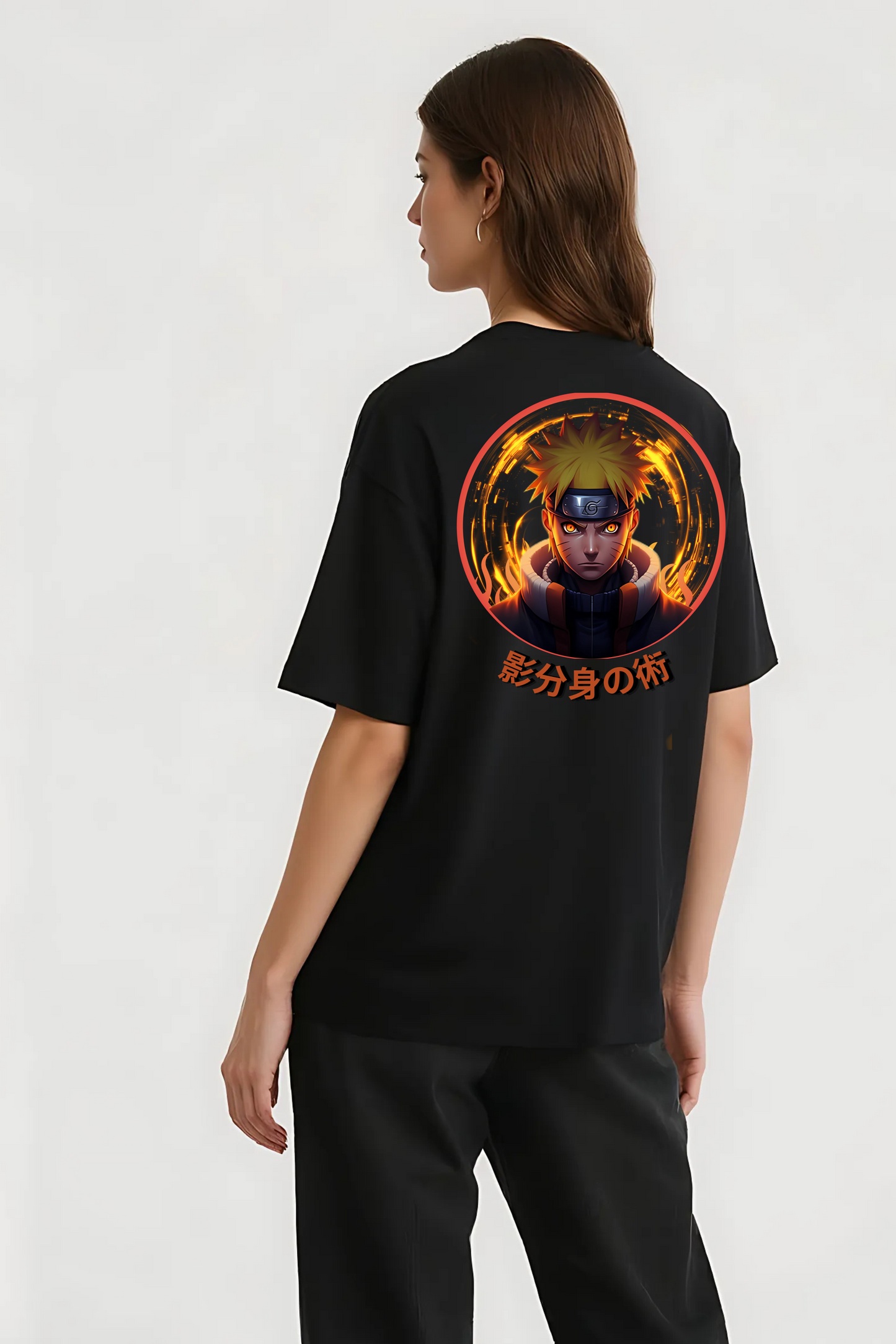 NARUTO GRAPHIC OVERSIZED TEE BLACK