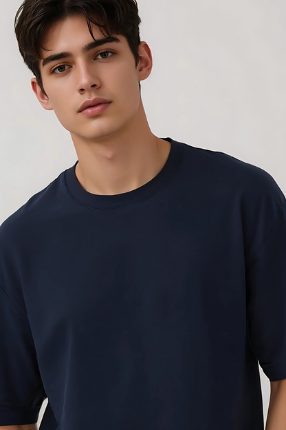 OVERSIZED TEE NAVY-BLUE