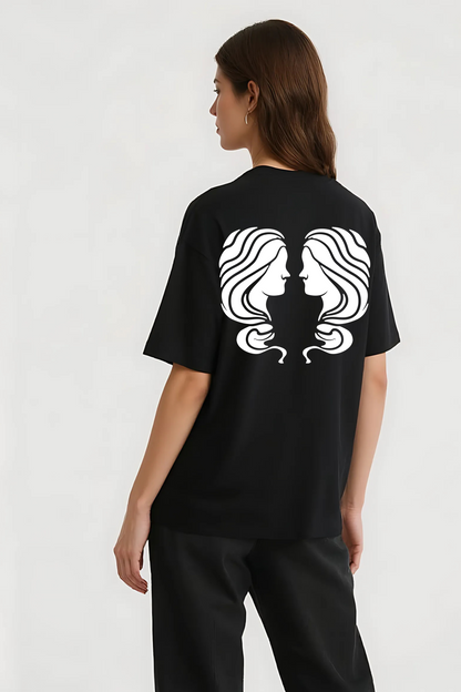 GEMINI OVERSIZED TEE BLACK