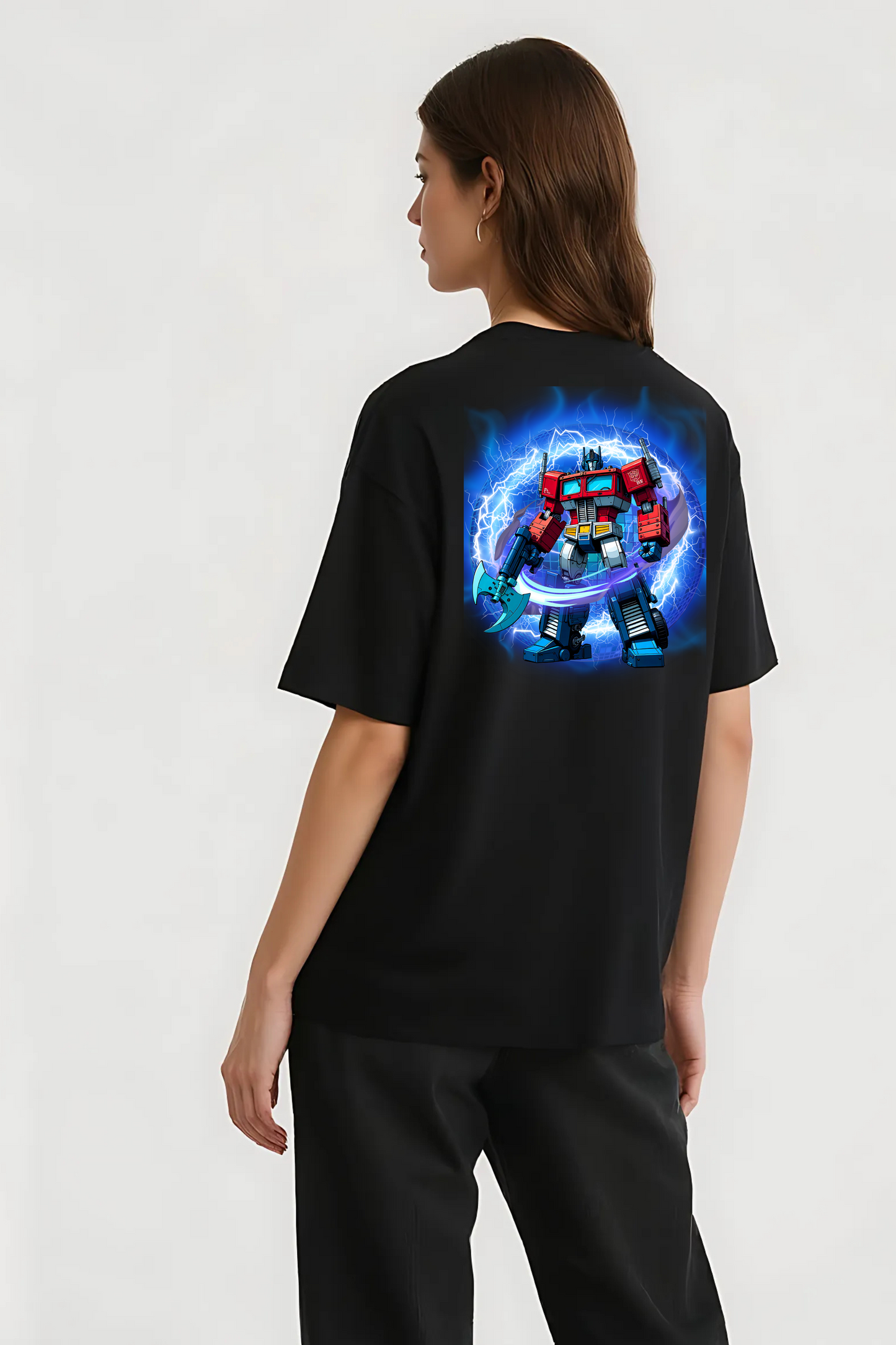 OPTIMUS PRIME OVERSIZED TEE BLACK