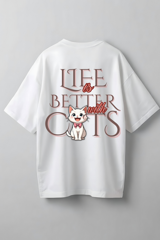 CATS AND DOGS OVERSIZED T-SHIRT