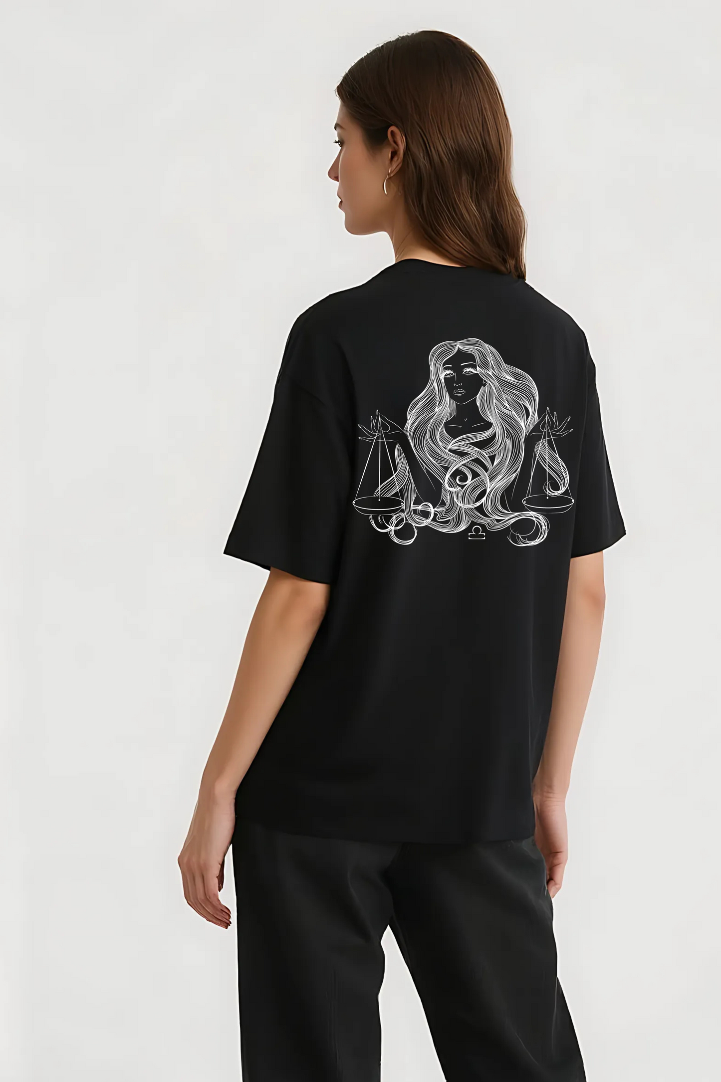 LIBRA OVERSIZED TEE BLACK