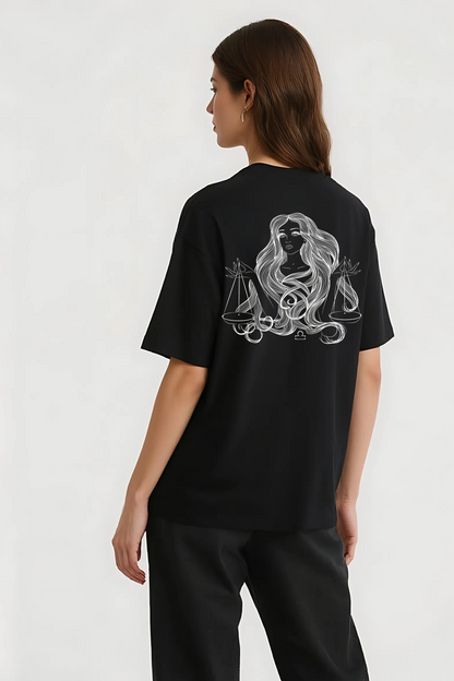 LIBRA OVERSIZED TEE BLACK