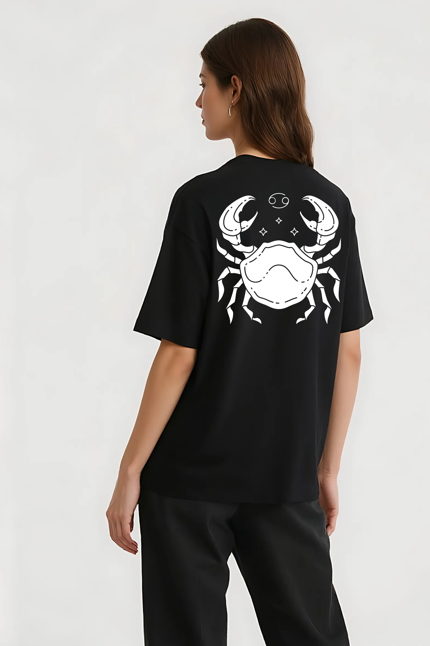 CANCER OVERSIZED TEE BLACK